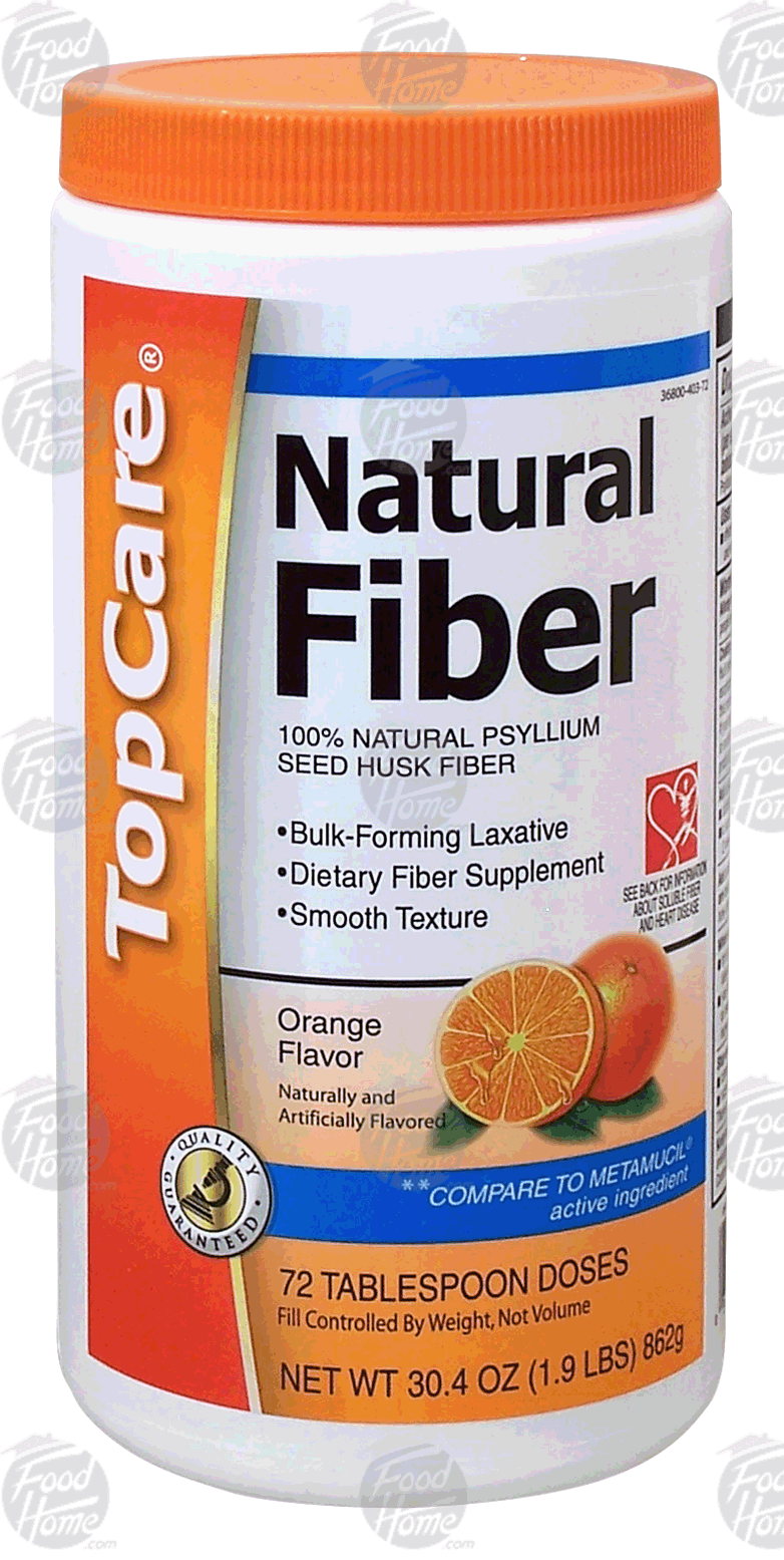 Top Care Natural Fiber 100% natural psyllium seed husk fiber, orange flavor, 72 tablespoon doses Full-Size Picture